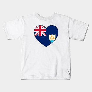 Heart - Anguilla _041 Kids T-Shirt
